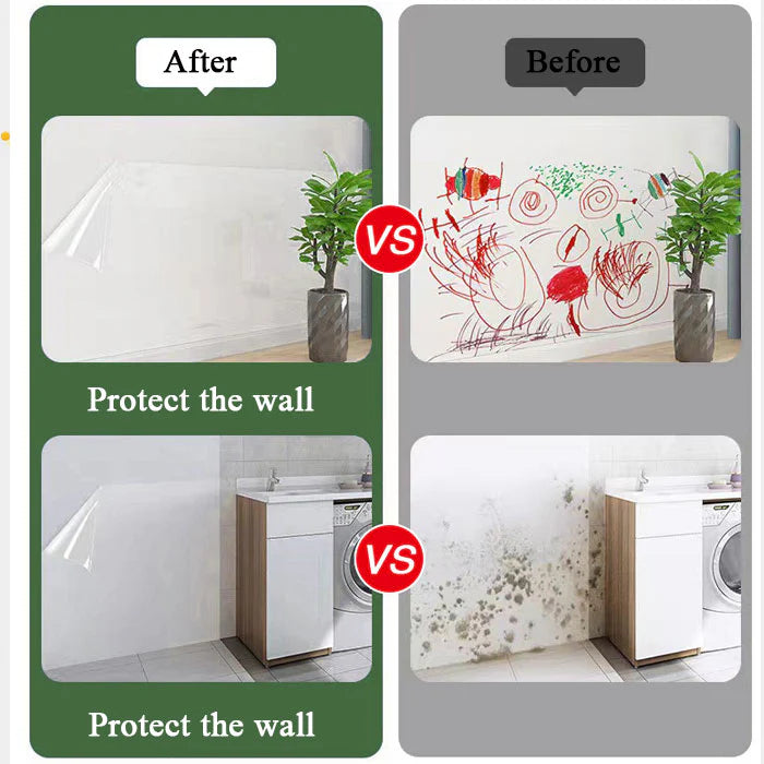 Self- Adhesive Transparent Electrostatic Wall Protection Film (Buy1 Get1)