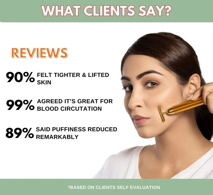 Gold Electric Facial Massager