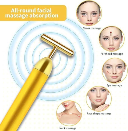 Gold Electric Facial Massager